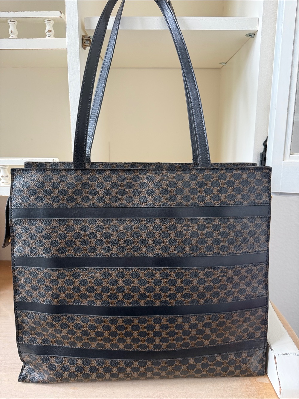 Celine Macadam Black Shoulder Bag Rare - Picture 3 of 12